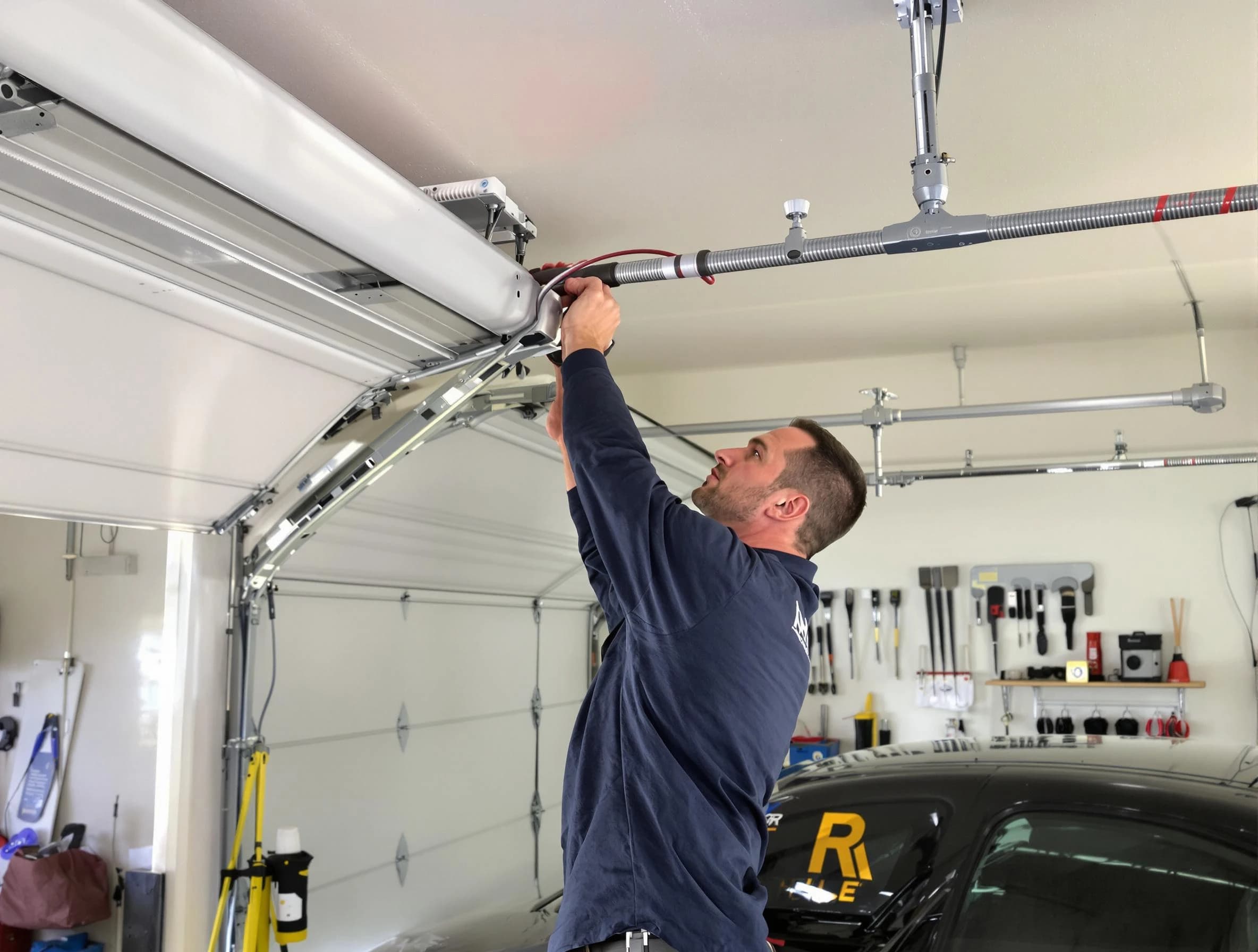 Bothell Garage Door Repair technician performing garage door cable repair in Bothell