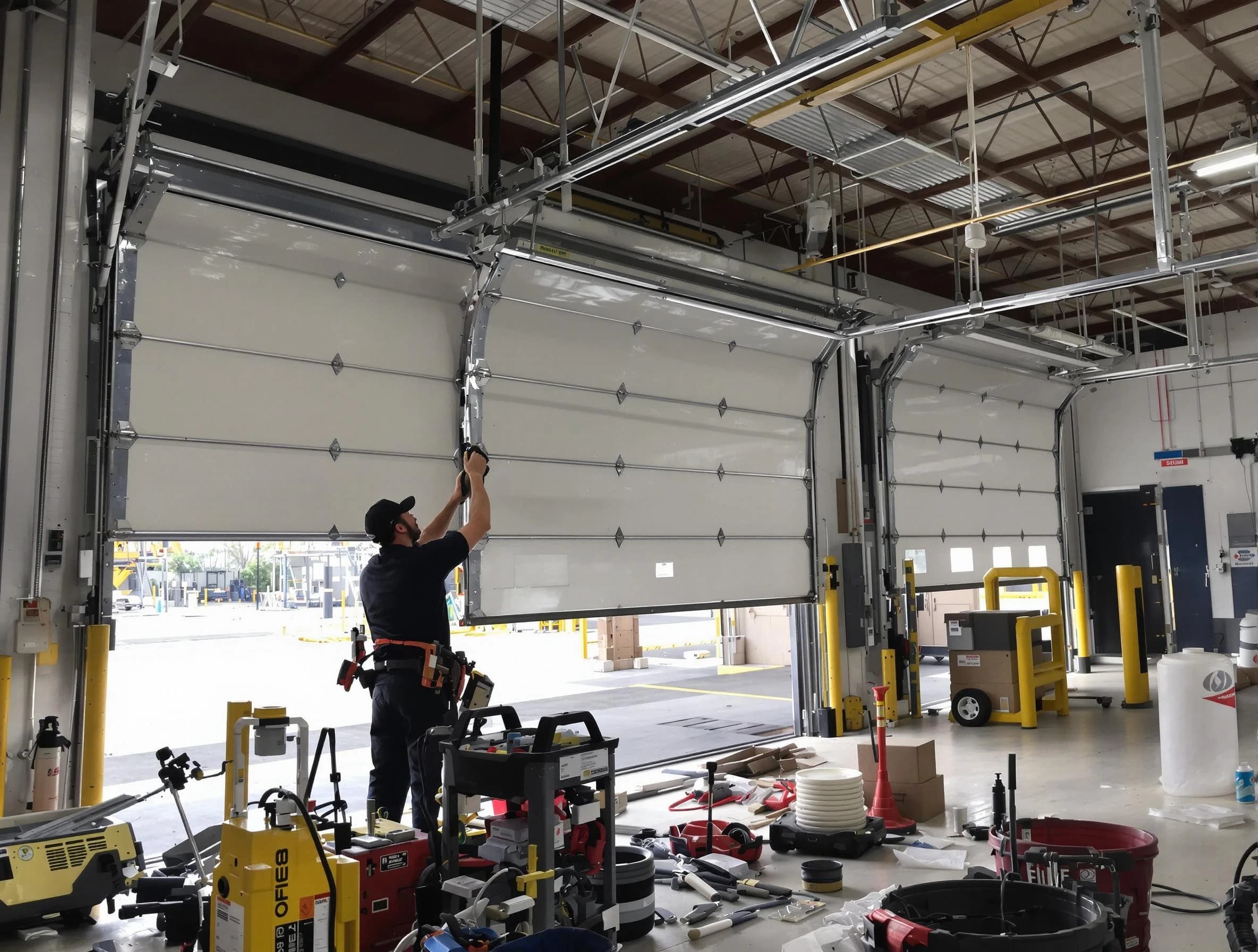 Bothell Garage Door Repair technician performing commercial garage door repair in Bothell