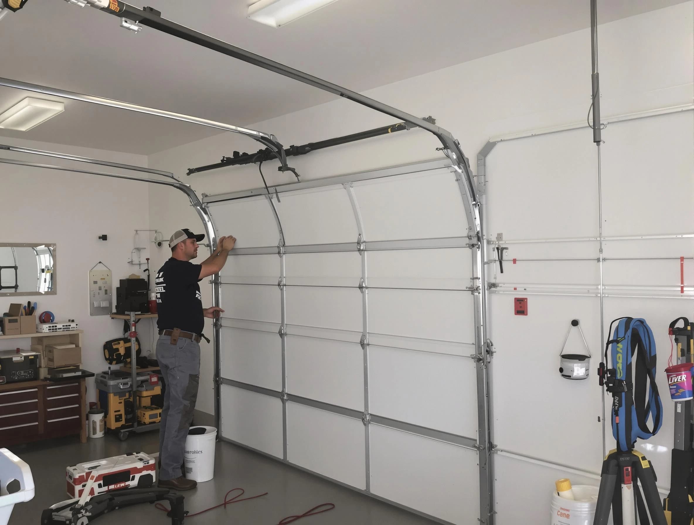 Bothell Garage Door Repair team installing new garage door in Bothell
