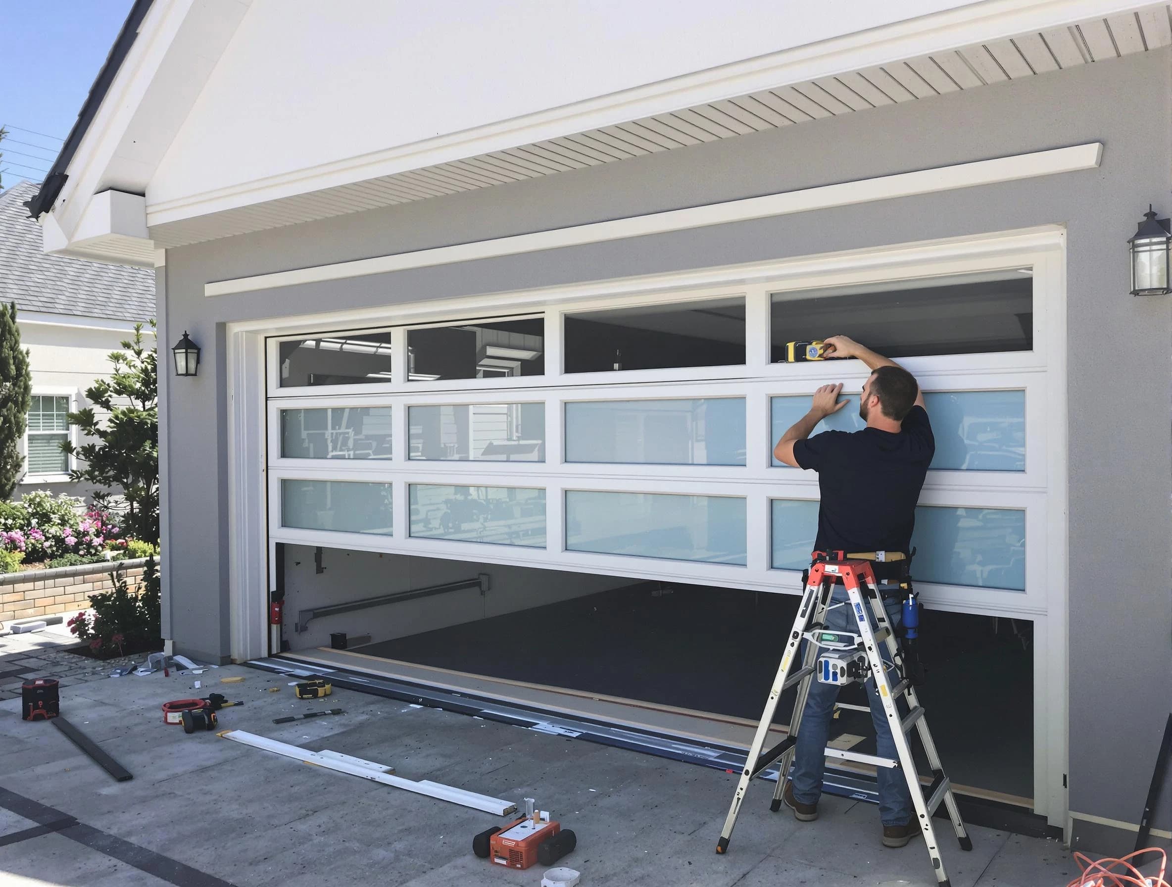 Bothell Garage Door Repair team performing garage door replacement in Bothell
