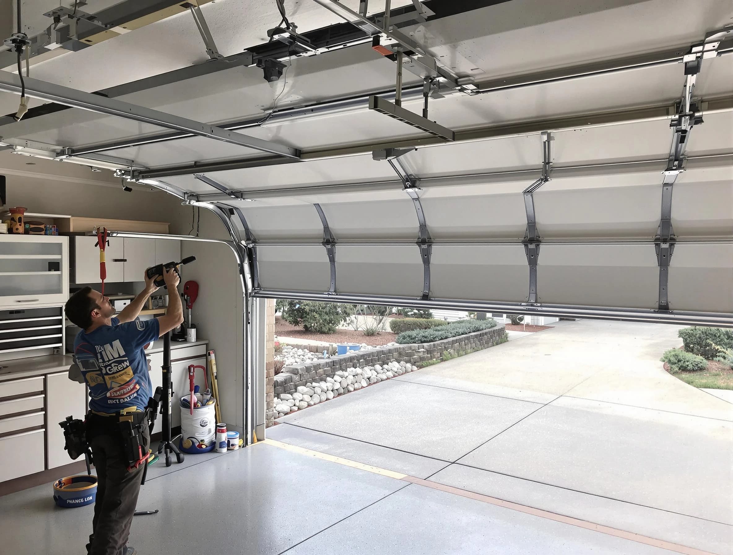 Garage door track repair service by Bothell Garage Door Repair in Bothell
