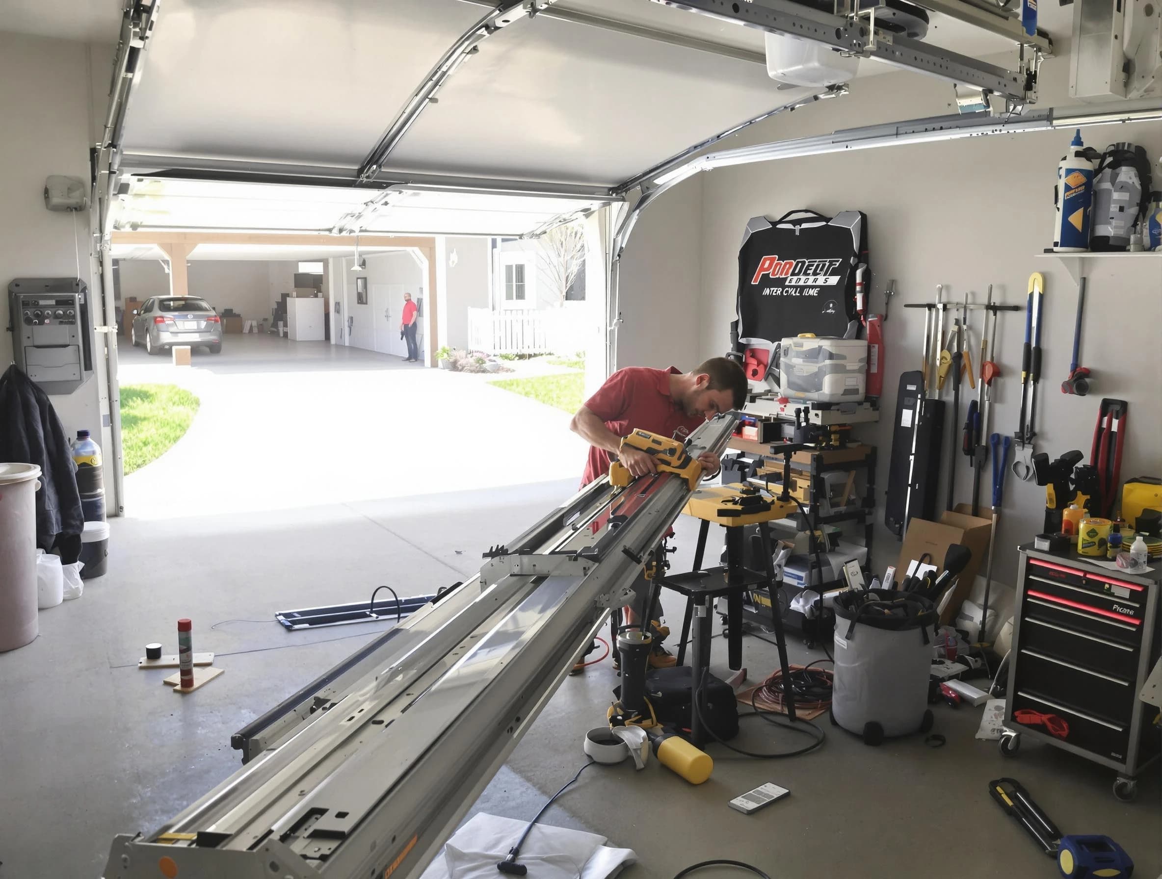 Bothell Garage Door Repair expert performing track repair in Bothell