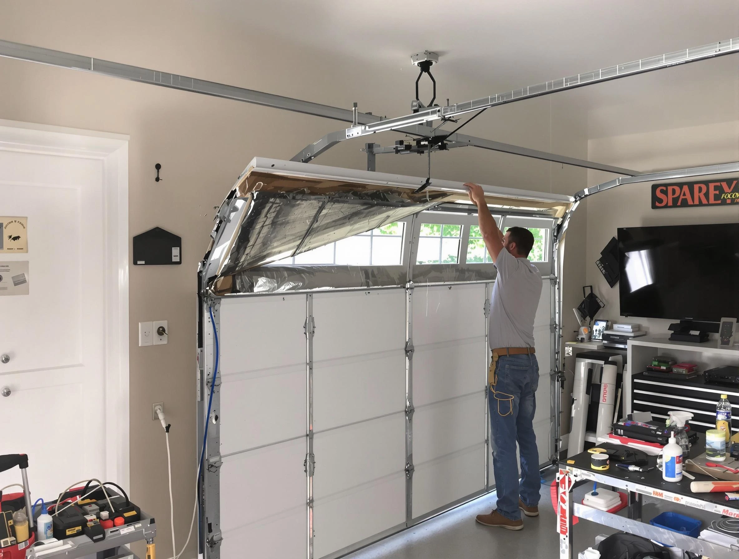 Garage door section replacement by Bothell Garage Door Repair in Bothell